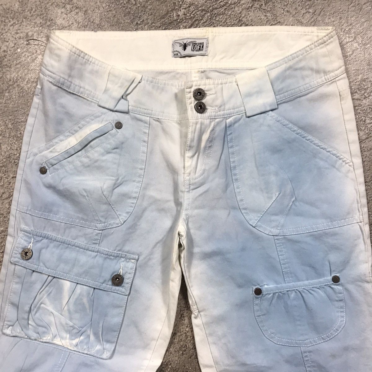 Vintage Y2K Baggy Distressed Cargo Pants Thrashed Streetwear Logo 27 Size 27" / US 4 / IT 40 - 5 Thumbnail