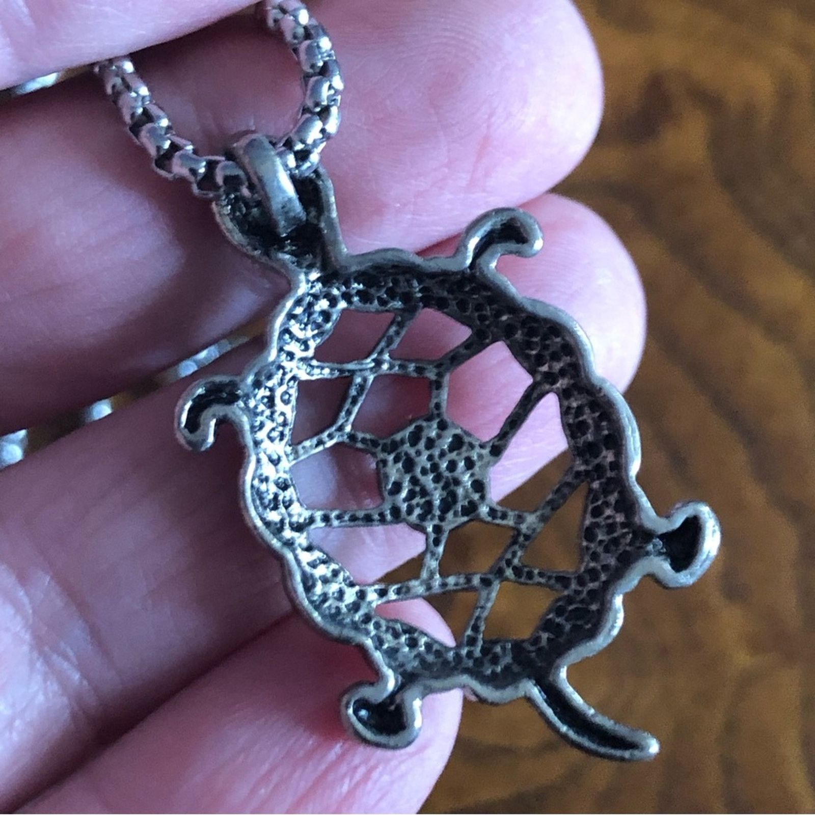 Jewelry Galaxy stone turtle pendant on chain necklace Size ONE SIZE - 4 Thumbnail