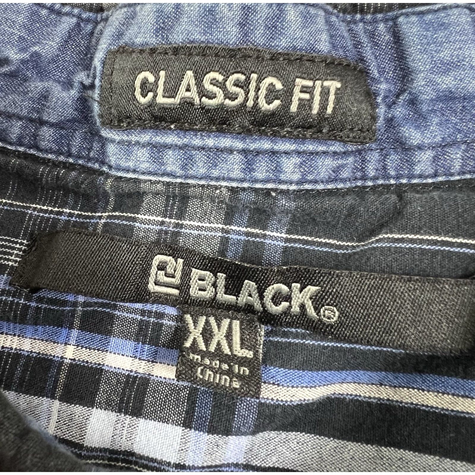 Vintage VINTAGE Rue 21 Shirt Button-Down Plaid Black Blue 2XL Mens Classic Fit Long Sleeve Button-Up Mens Size US XXL / EU 58 / 5 - 3 Thumbnail