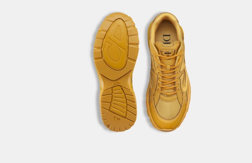 Dior × Stone Island o1w1db10325 3SN27 Low-Top Sneakers in Yellow Size US 10 / EU 43 - 4 Thumbnail
