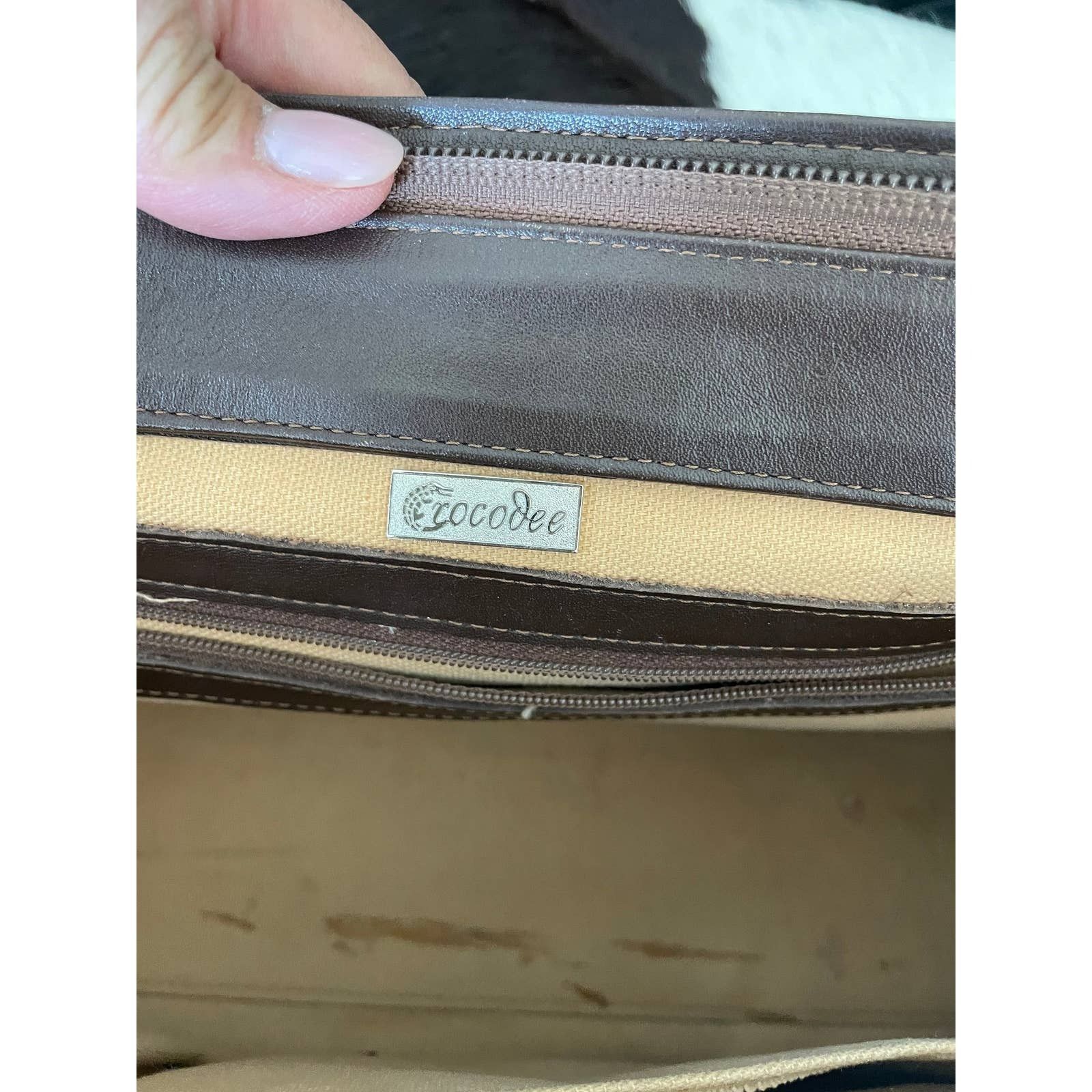 Other Vintage crocodile, leather tote bag Size ONE SIZE - 8 Thumbnail