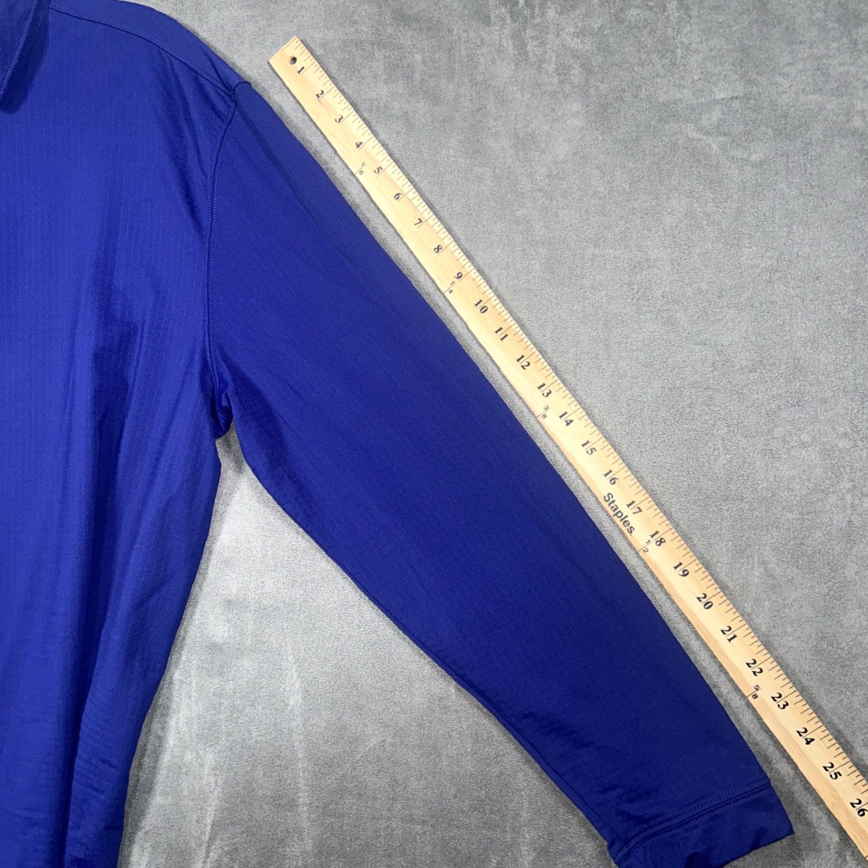 Vintage IBKUL Polo Shirt Mens L Blue Long Sleeve UPF 50 Quick Dry Performance Golf Shirt Size US L / EU 52-54 / 3 - 6 Thumbnail