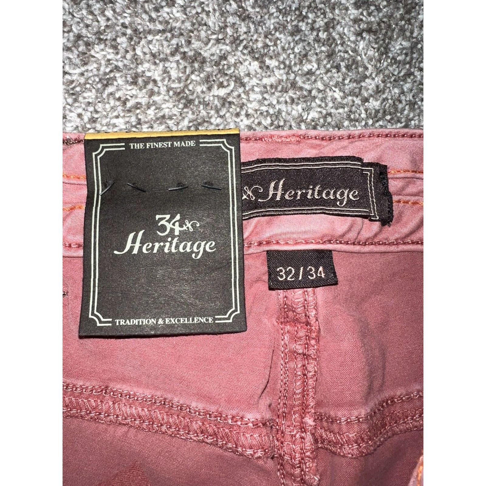 Vintage VINTAGE Heritage Mens Jeans Skinny Pink 32x34 Inseam 34 NWT Size US 32 / EU 48 - 3 Thumbnail