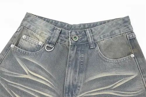 VIBE Distressed washed straight leg loose casual denim shorts Size US 32 / EU 48 - 3 Thumbnail