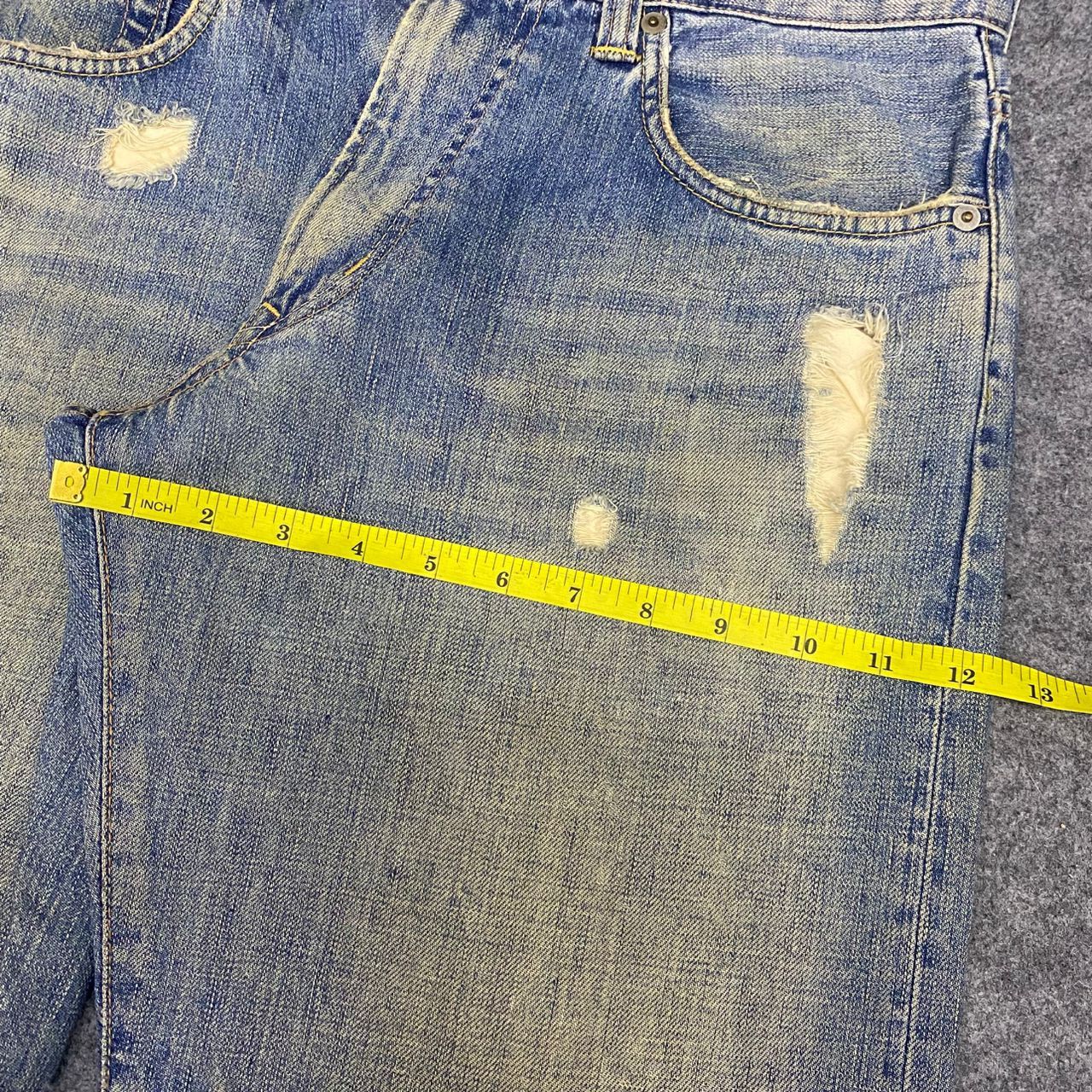 If Six Was Nine Vintage Edwin 504 Distressed Denim Kurt Cobain Style Size US 33 - 8 Thumbnail