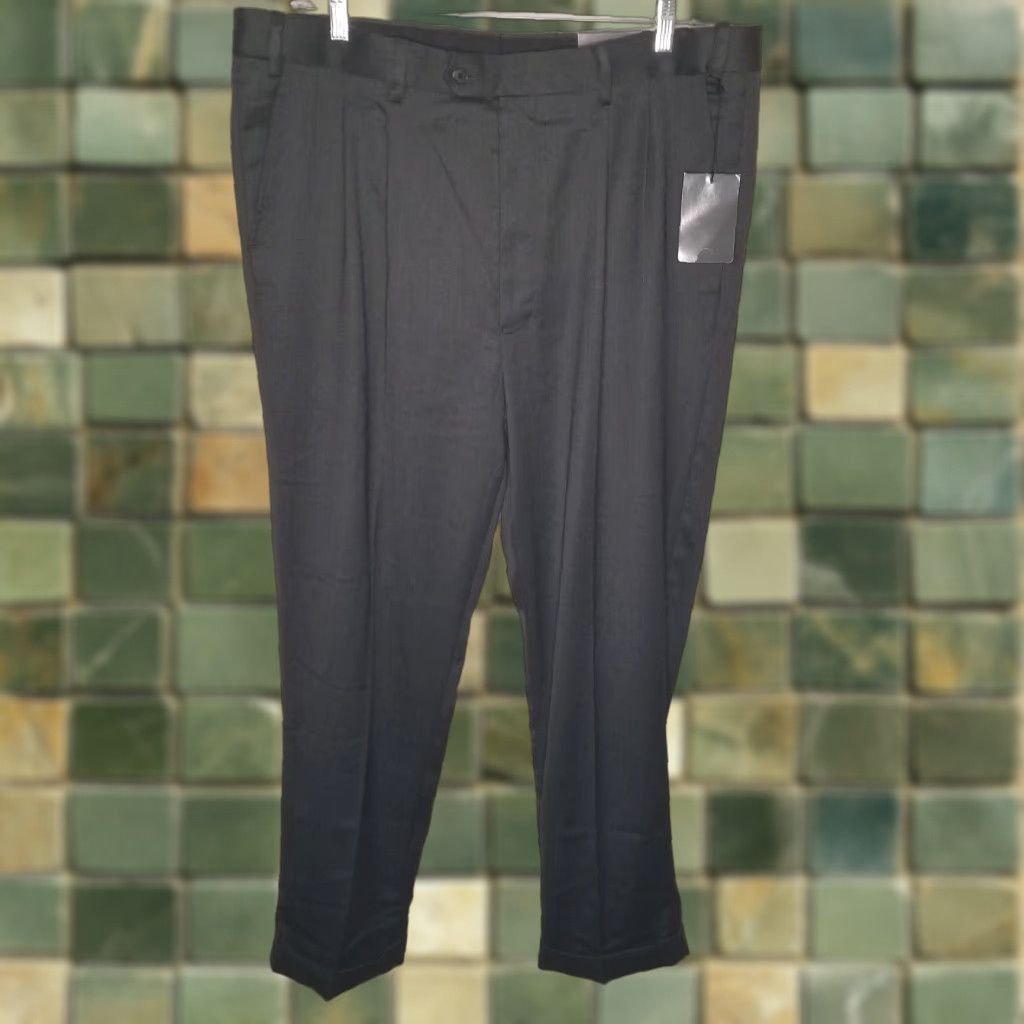 Vintage GS Continuous Comfort Gray Dress Pants Adult Regular 42x32 Straight Mens Size US 42 / EU 58 - 1 Thumbnail
