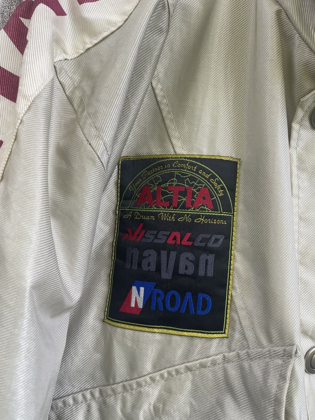 Japanese Brand × Vintage Vintage Altia Racing Jacket by N’ROAD – Grey/Red, Size L Size US M / EU 48-50 / 2 - 3 Thumbnail