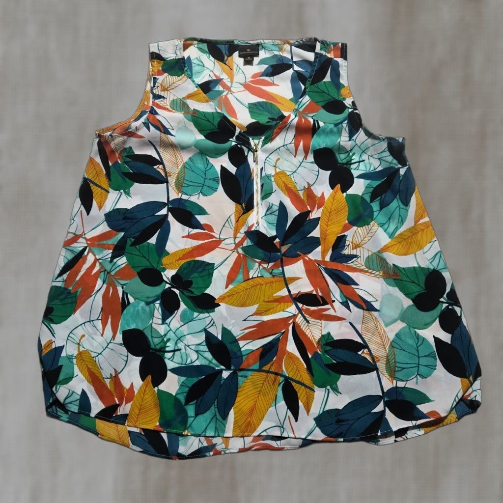 Worthington Worthington Shirt Adult M Multicolor Floral Sleeveless Tank Top Women Regular Fit Size M / US 6-8 / IT 42-44 - 1 Thumbnail