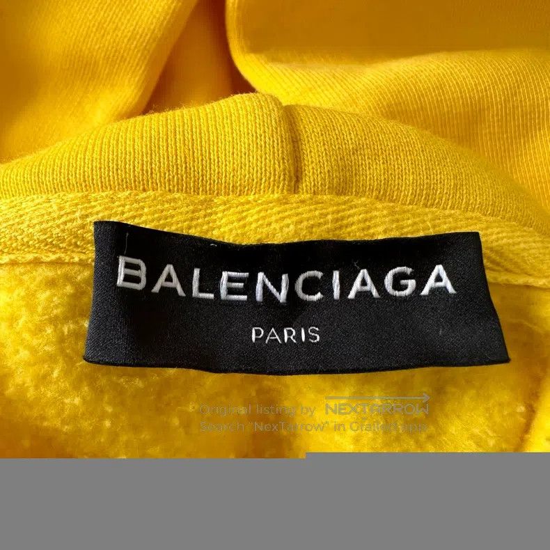 Balenciaga Balenciaga Yellow Logo Printed Sweatshirt Size US L / EU 52-54 / 3 - 3 Thumbnail