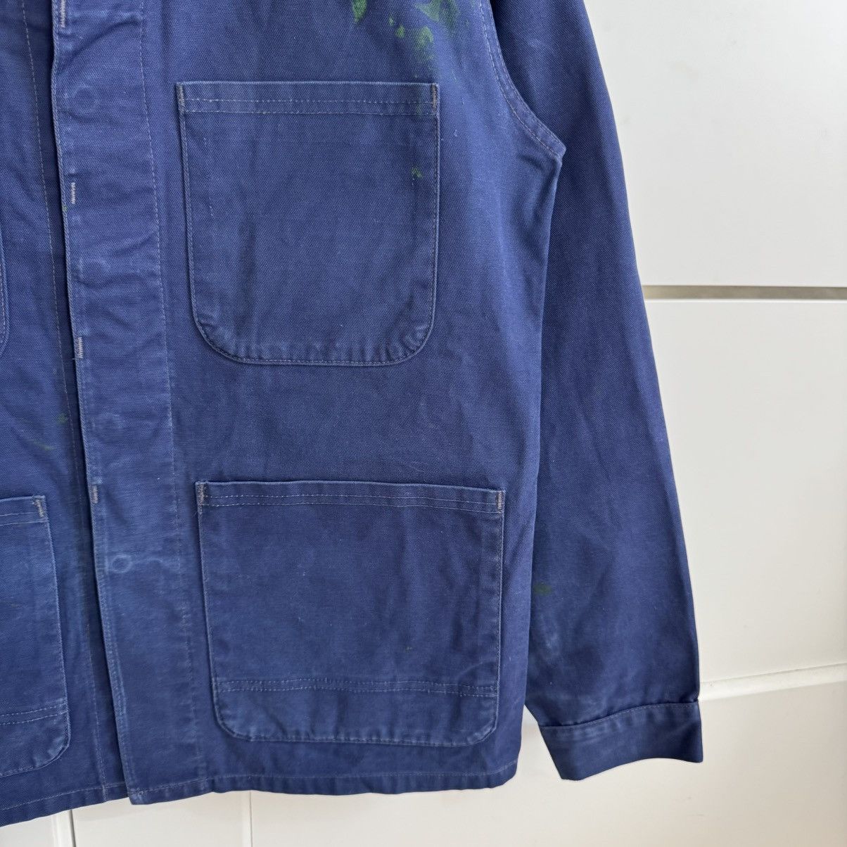 Le Laboureur Vintage stained painter works french very worn jacket Size US S / EU 44-46 / 1 - 6 Thumbnail
