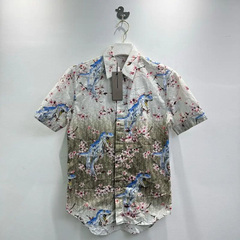 Dior Dior Men's Short Sleeve Shirt with Floral Print 0089 Size US S / EU 44-46 / 1 - 1 Thumbnail