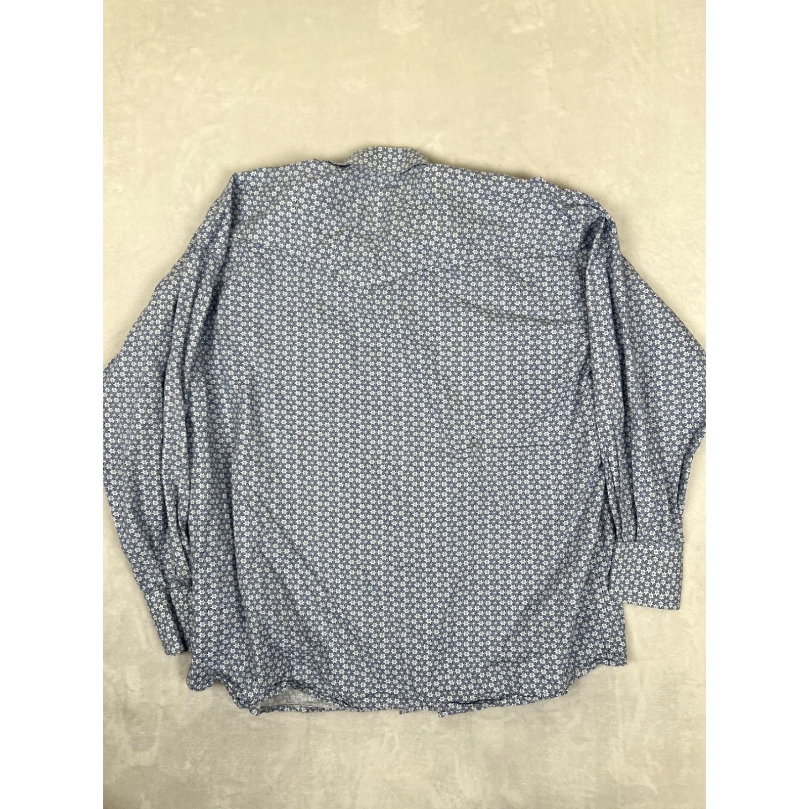 Vintage Resistol Ranch Shirt Mens 2XL Blue Geometric Western Snap Front Long Sleeve Size US XXL / EU 58 / 5 - 7 Thumbnail