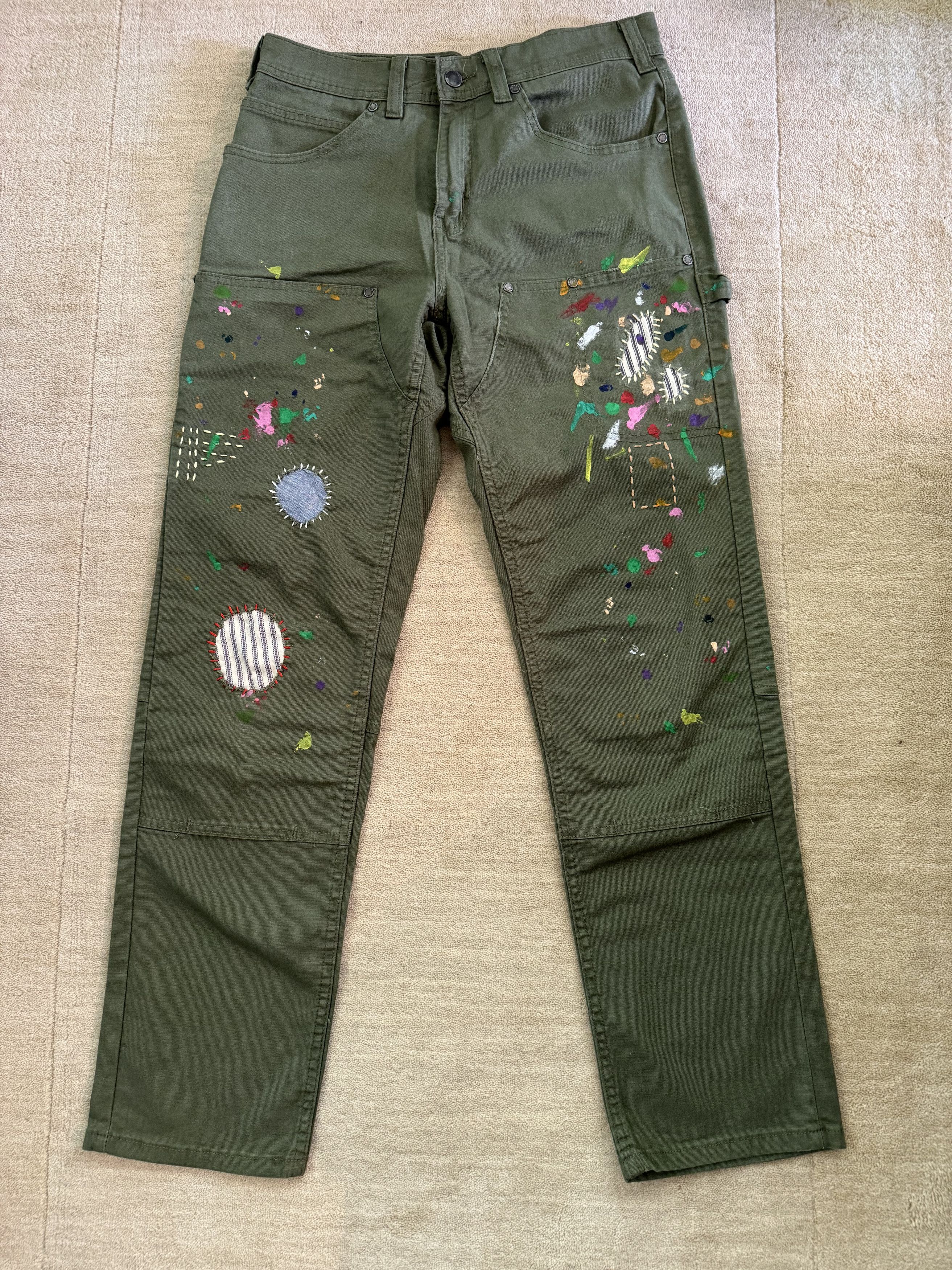 Other Custom Carpenter Patch and Paint Pants Size US 30 / EU 46 - 1 Thumbnail