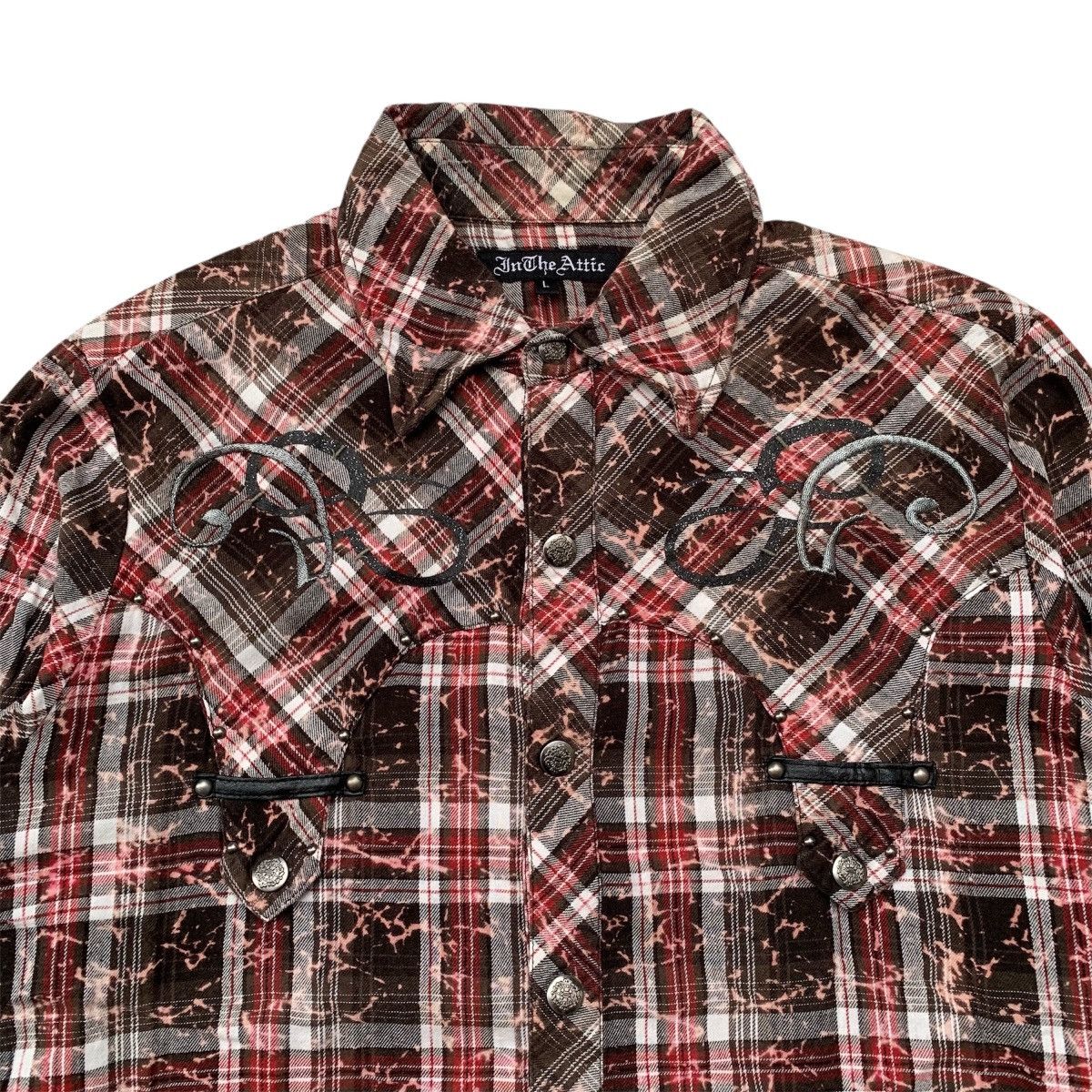 If Six Was Nine In The Attic Embroidered Flanel Shirt ifsix gothic Style Size US L / EU 52-54 / 3 - 2 Thumbnail