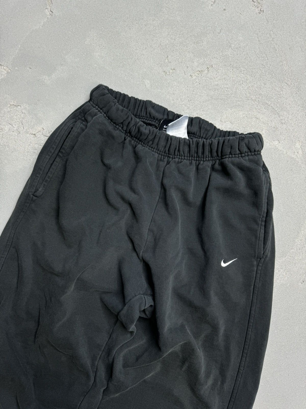 Nike × Vintage Vintage Nike Y2K Cotton Drill Black Sweat Pants Size US 30 / EU 46 - 3 Thumbnail