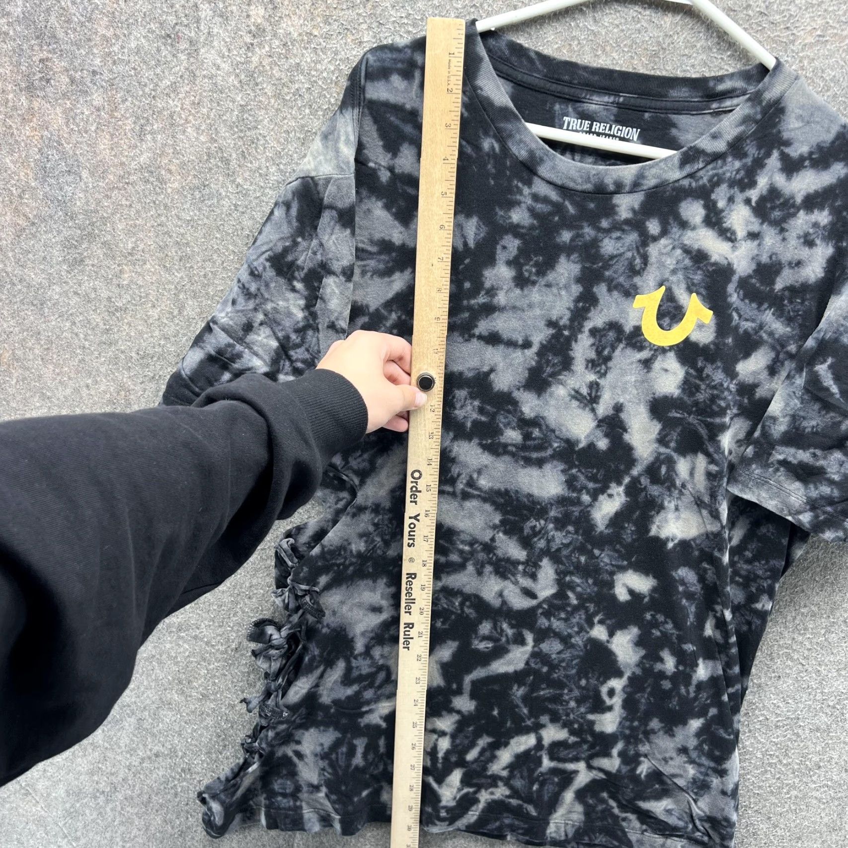 True Religion VINTAGE True Religion Shirt Women 2XL Black Tie-Dye Buddha Graphic Distressed Short Sleeve Crew Neck T-Shirt Womens Size XXL / US 16-18 / IT 52-54 - 3 Thumbnail