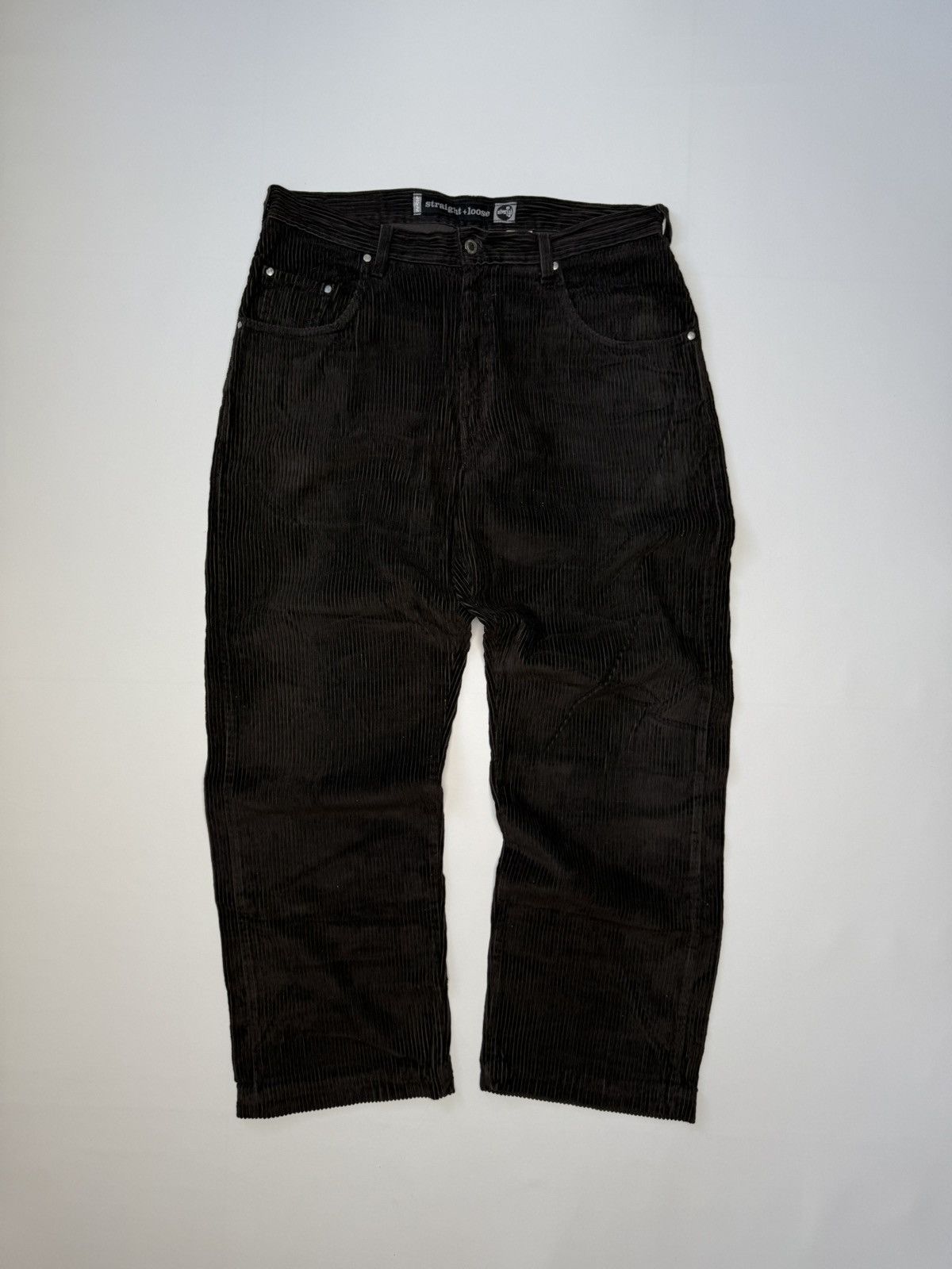 Levi's Vintage 90s Silvertab Straight Loose Black Corduroy Size US 34 / EU 50 - 1 Thumbnail