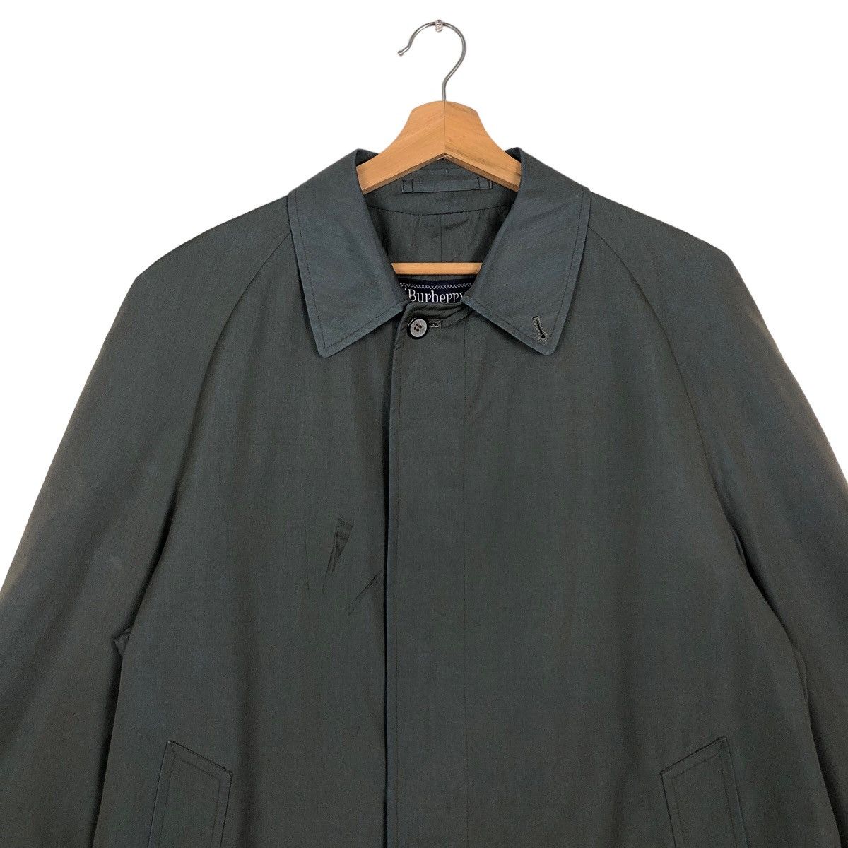 Burberry 🔥Vintage Long Jacket Burberrys Rich Black Size US M / EU 48-50 / 2 - 2 Thumbnail
