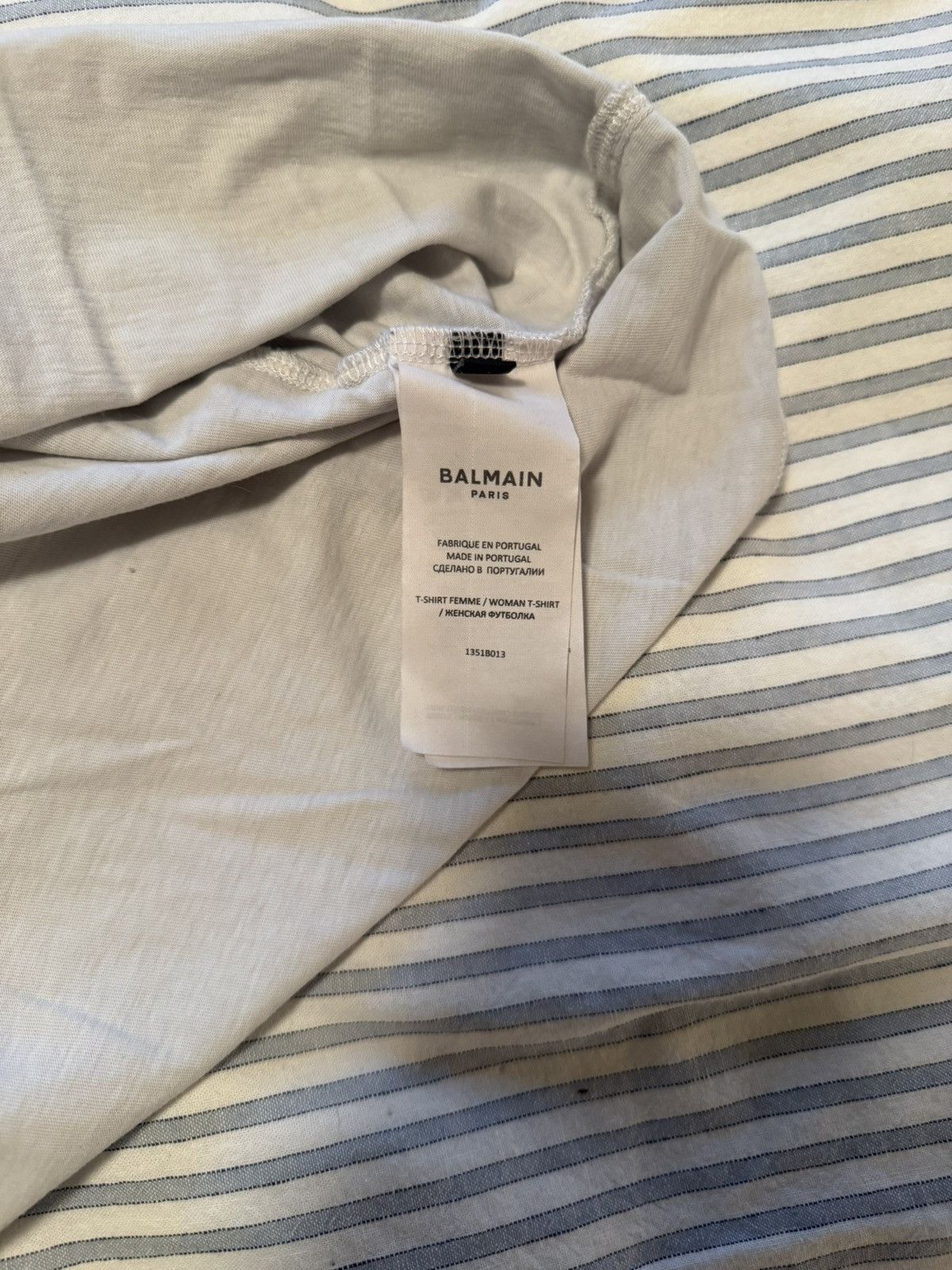 Balmain Balmain Rolled Sleeve T Shirt Size S / US 4 / IT 40 - 3 Thumbnail