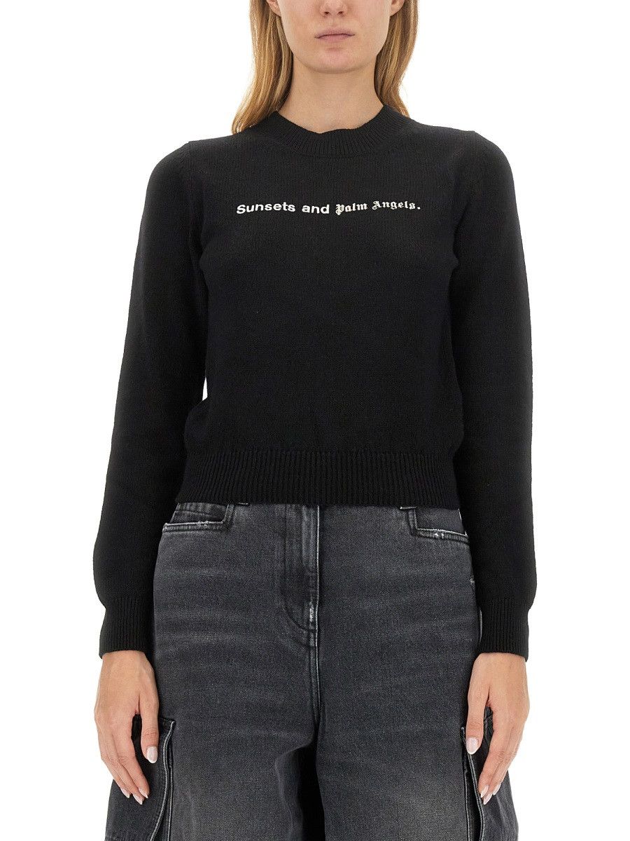 Palm Angels PALM ANGELS SUNSETS SWEATER - BLACK Size M / US 6-8 / IT 42-44 - 1 Thumbnail
