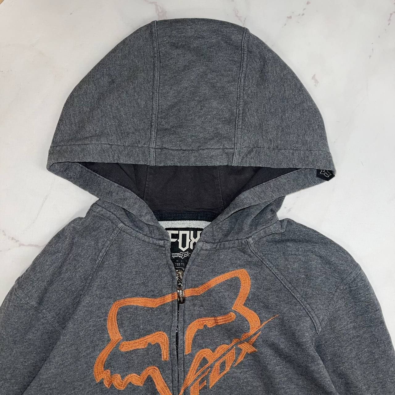 Fox Racing Fox Racind Vintage Y2K Zip Hoodie Streetwear Size S Gray Size US S / EU 44-46 / 1 - 5 Thumbnail