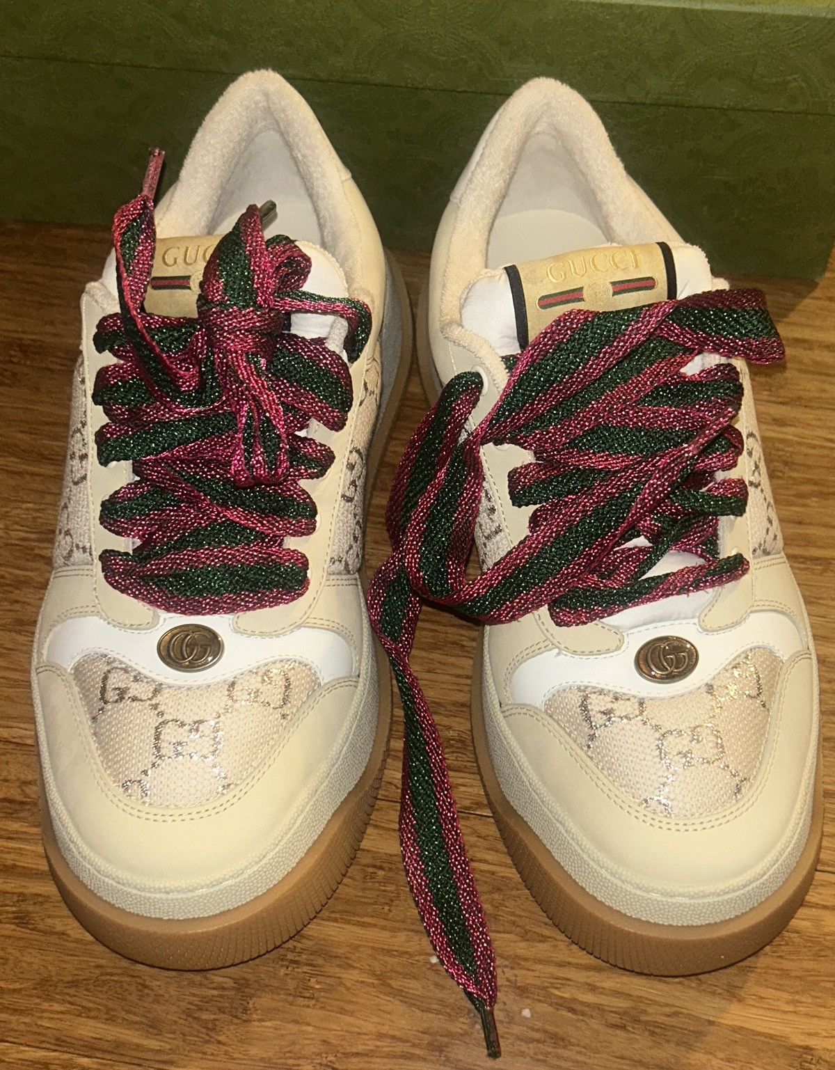 Gucci Gucci Light GG Lame Monogram Screener Sneaker 750633 Size US 10 / IT 40 - 3 Thumbnail