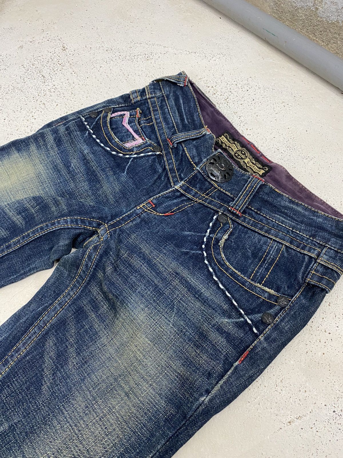 If Six Was Nine × Japanese Brand × Le Grande Bleu (L.G.B.) Flare Studio RP Unisex Jean Japan Mud Washed Low Rise Size US 28 / EU 44 - 8 Thumbnail