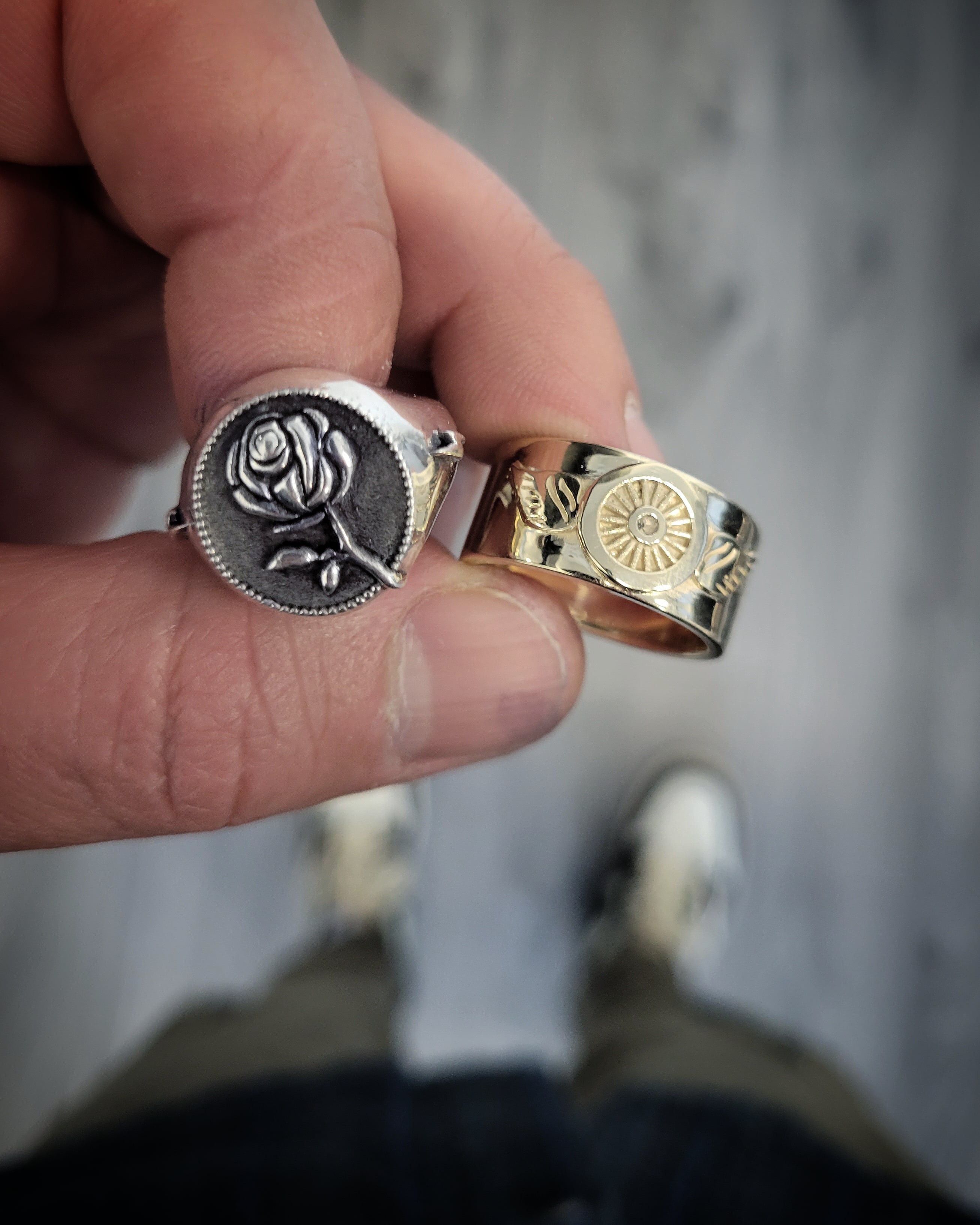 Other "RAMBLIN' ROSE" Signet Ring 925 sterling silver Size ONE SIZE - 1 Thumbnail
