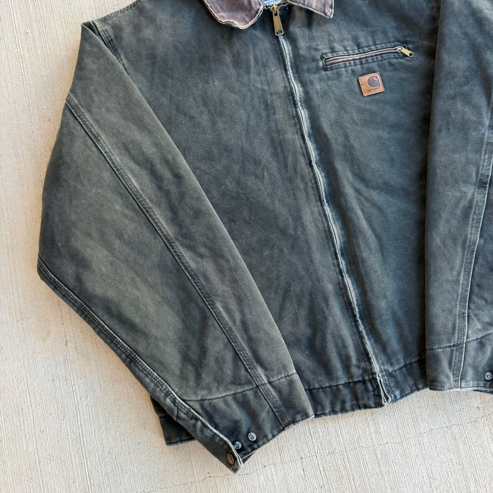 Carhartt × Vintage Carhartt J97 MOS green detroit work wear jacket Size US XL / EU 56 / 4 - 3 Thumbnail