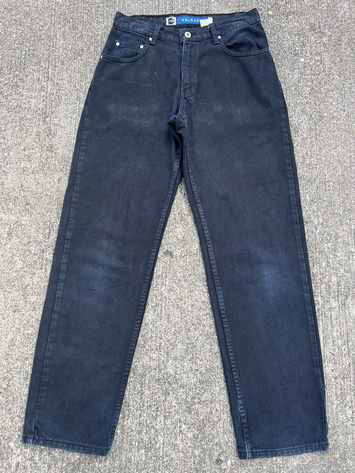 Levi's Vintage 1997 Levi’s Silvertab Fade Black Denim Relaxed Jeans Size US 29 - 1 Thumbnail