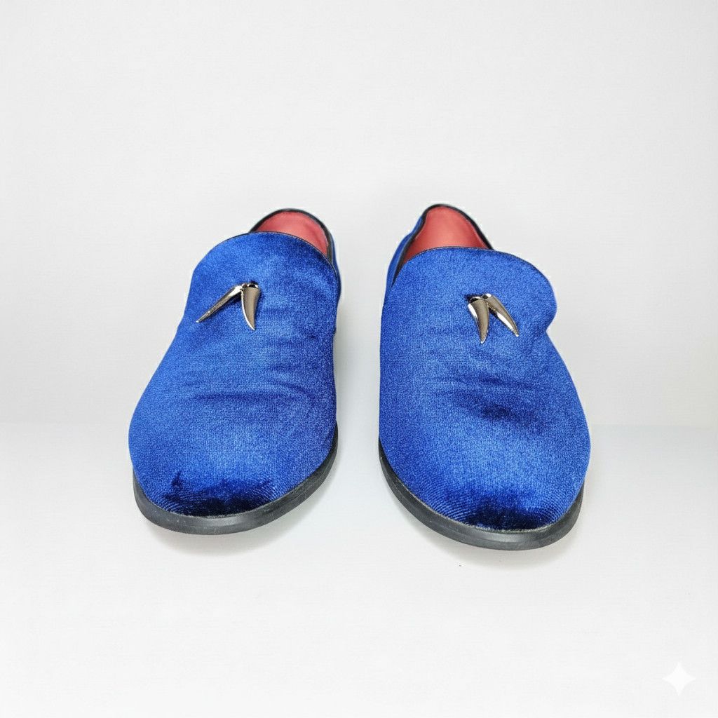 Other CMM Men's 10.5/275 Shoes Vibrant Blue Velvet Formal Size US 10.5 / EU 43-44 - 3 Thumbnail