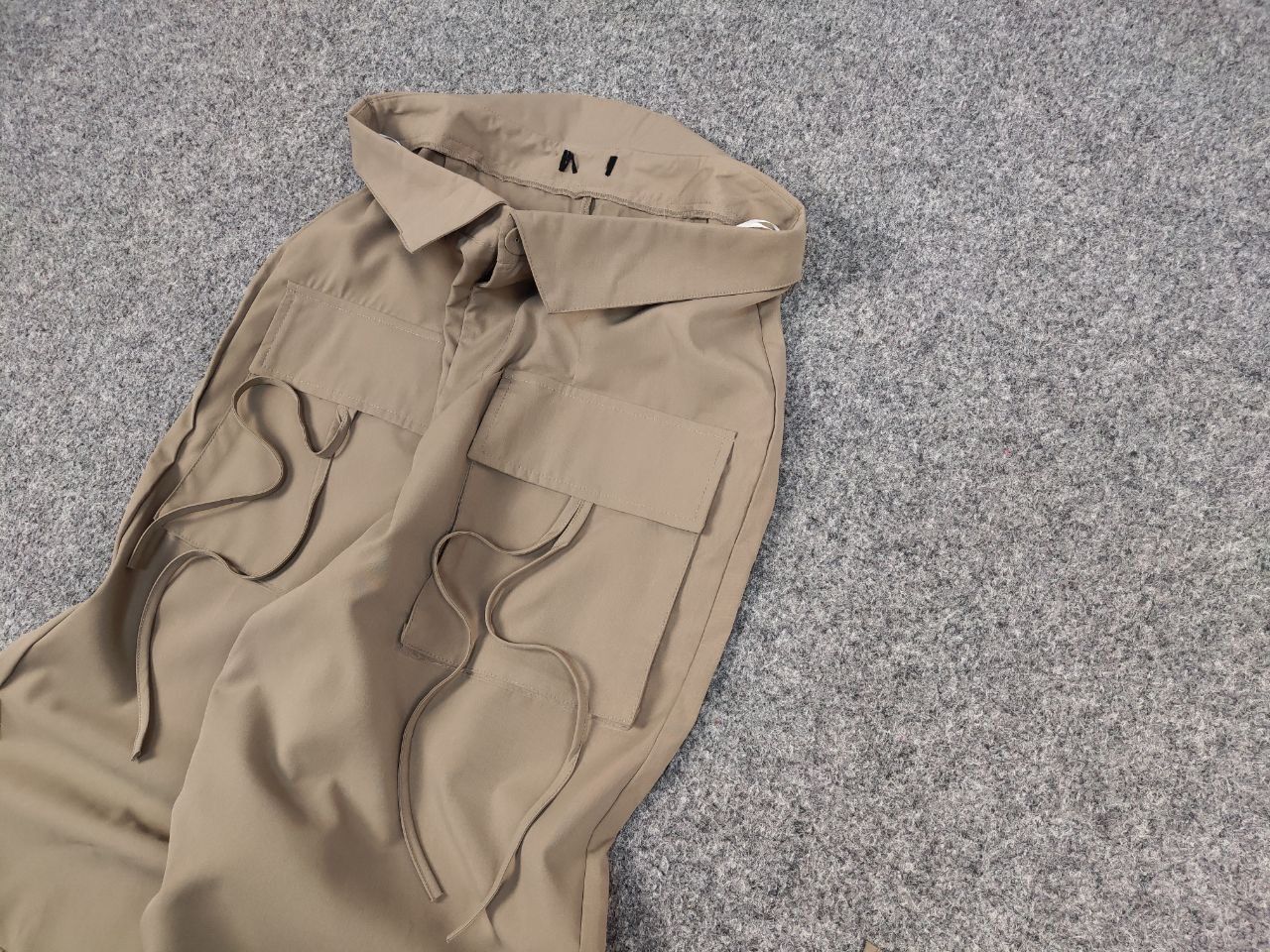Japanese Brand Vintage 90's Japan Style Baggy Beige Womens Cargo Pants Size 28" / US 6 / IT 42 - 4 Thumbnail