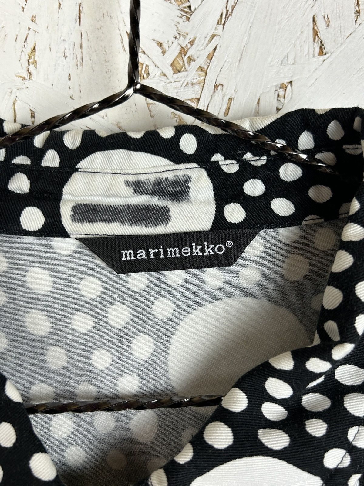 Marimekko Marimekko Black/White Polka Dot Denim Jacket Size 44 Size M / US 6-8 / IT 42-44 - 2 Thumbnail