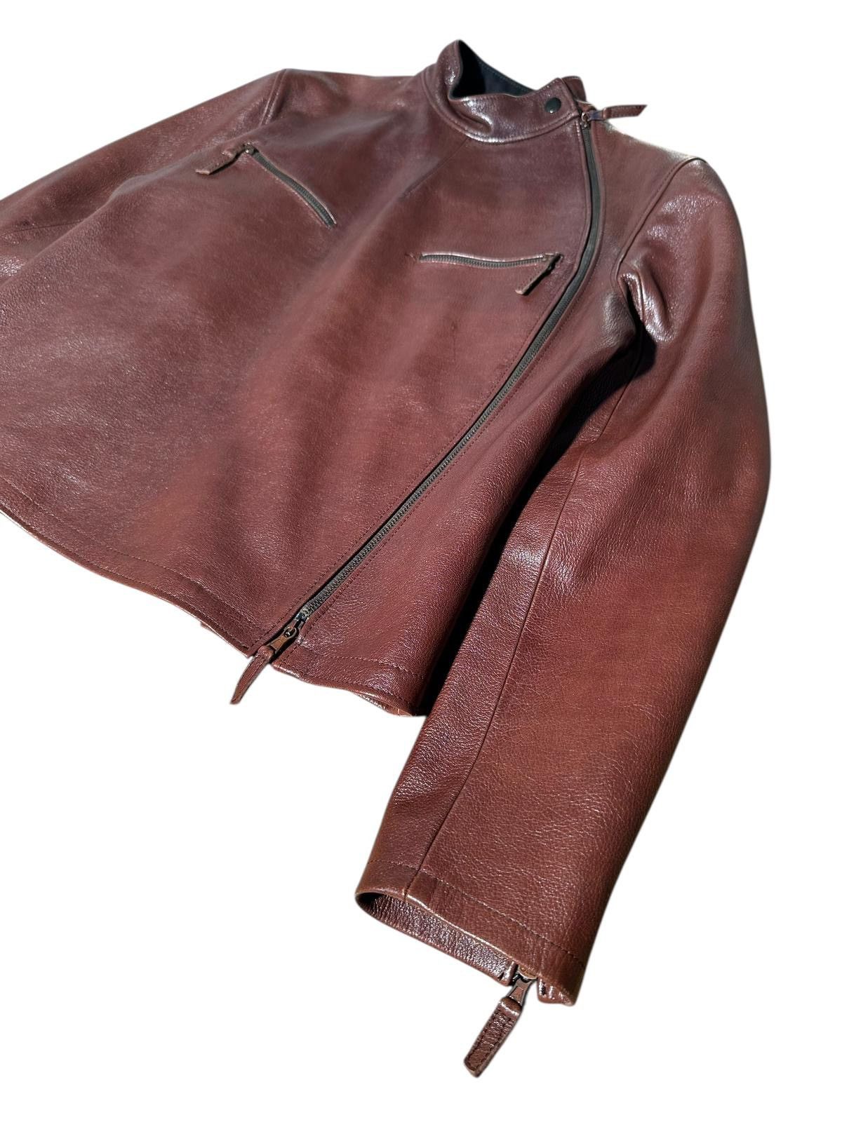 Jean Paul Gaultier Jean Paul Gaultier Homme Brown Leather Moto Jacket (2002) Size US L / EU 52-54 / 3 - 3 Thumbnail