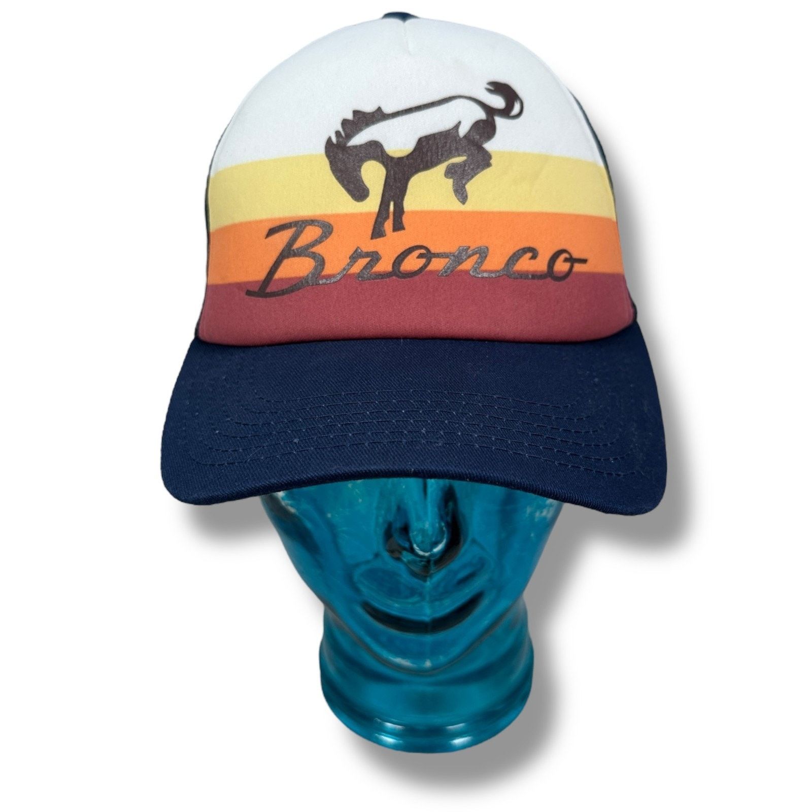 Ford Ford Bronco Trucker Hat Retro Canvas Sand Adult Horse New Size ONE SIZE - 1 Thumbnail
