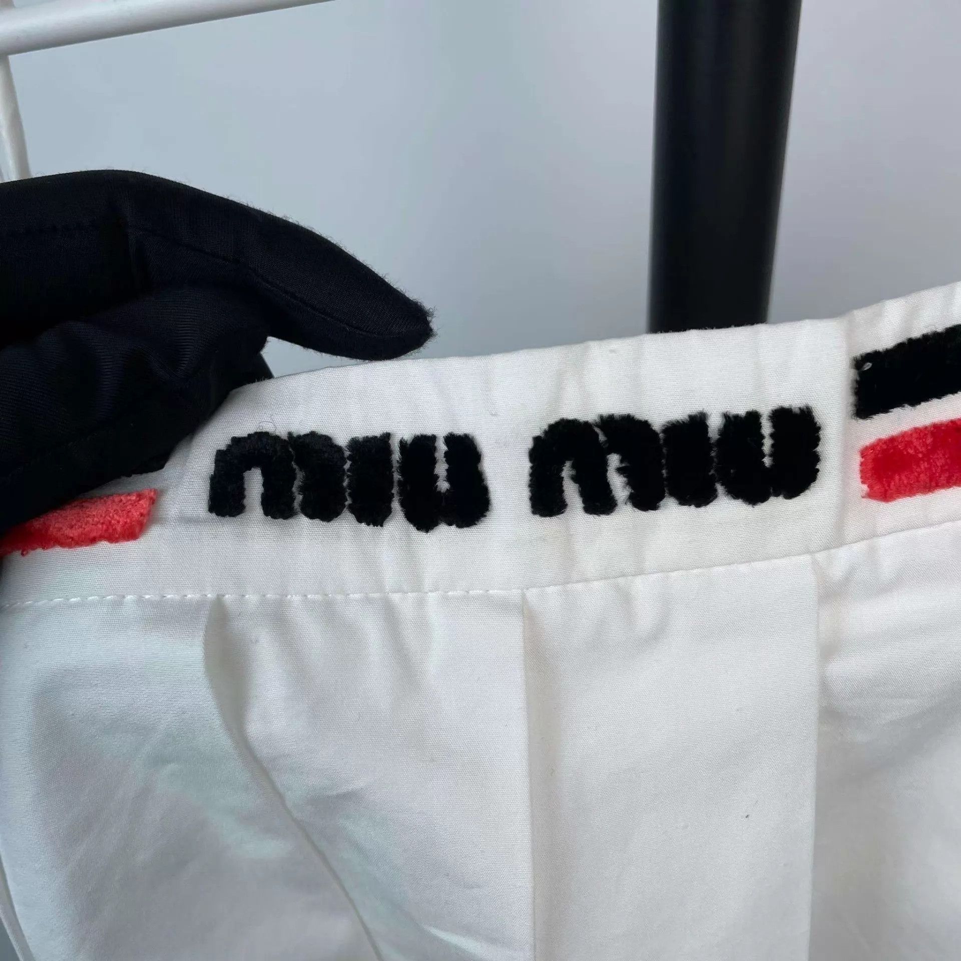 Miu Miu MIU MIU 98 New white blend skirt 36 Size 25" / US 0 / IT 36 - 3 Thumbnail