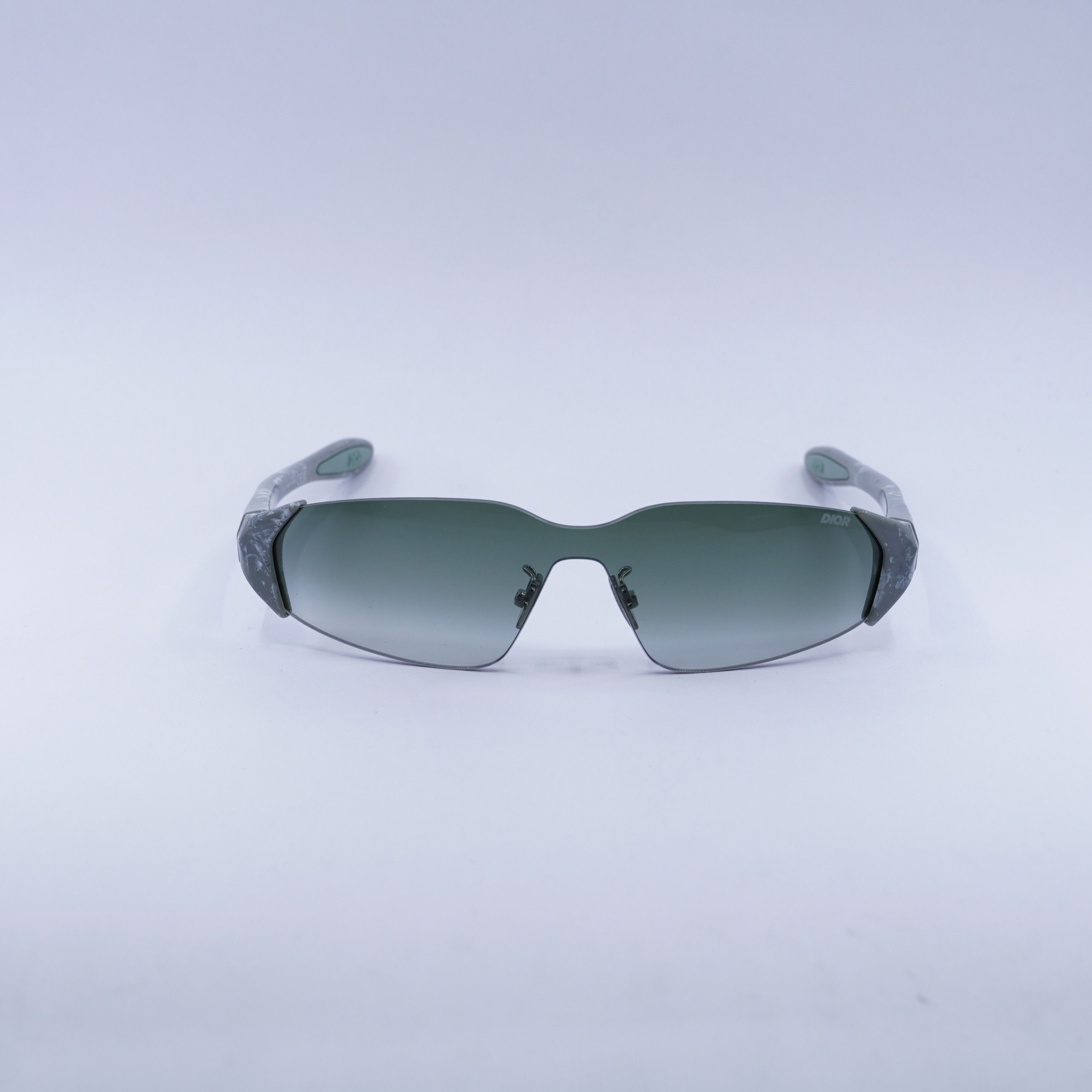 Dior Dior DIORBAY M1U 55C1 Sunglasses Green Geometric Frame Size ONE SIZE - 3 Thumbnail
