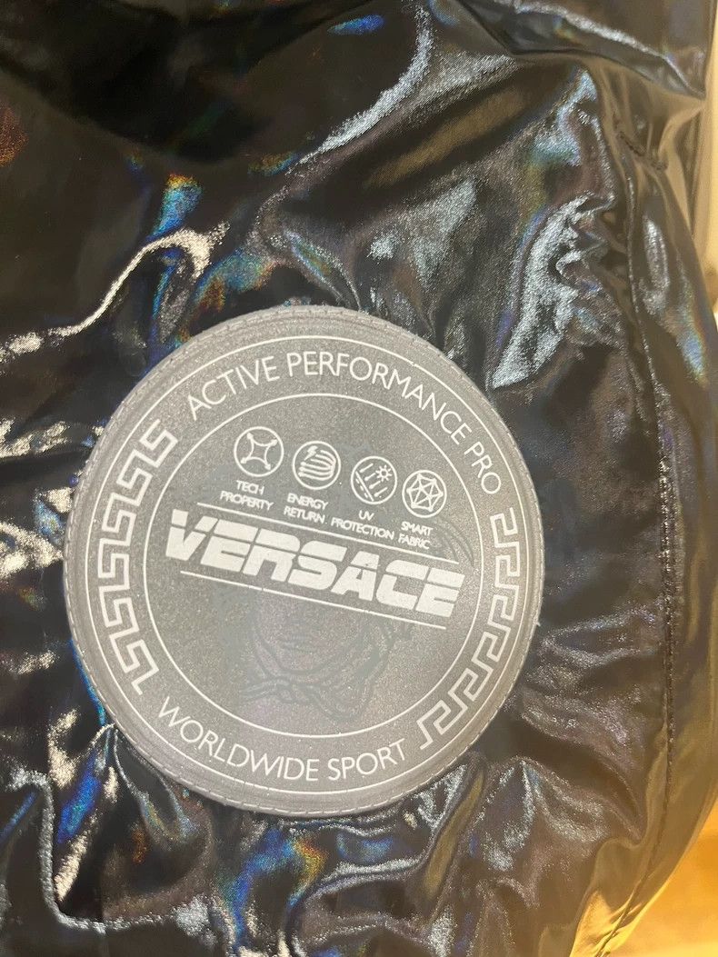 Versace Versace Black rainbow reflective hooded sports jacket Size US M / EU 48-50 / 2 - 2 Thumbnail