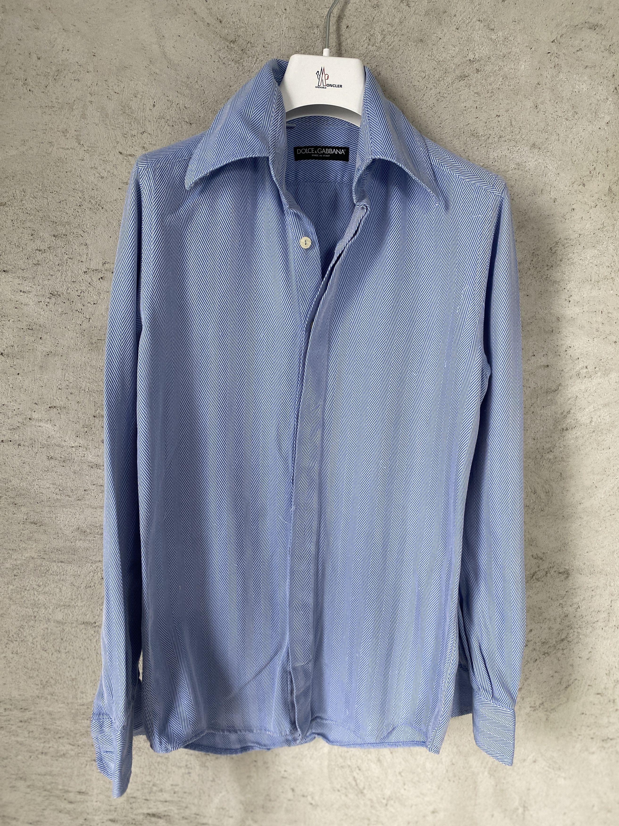 Dolce & Gabbana Dolce & Gabbana casual formal blue shirt Size US S / EU 44-46 / 1 - 1 Thumbnail