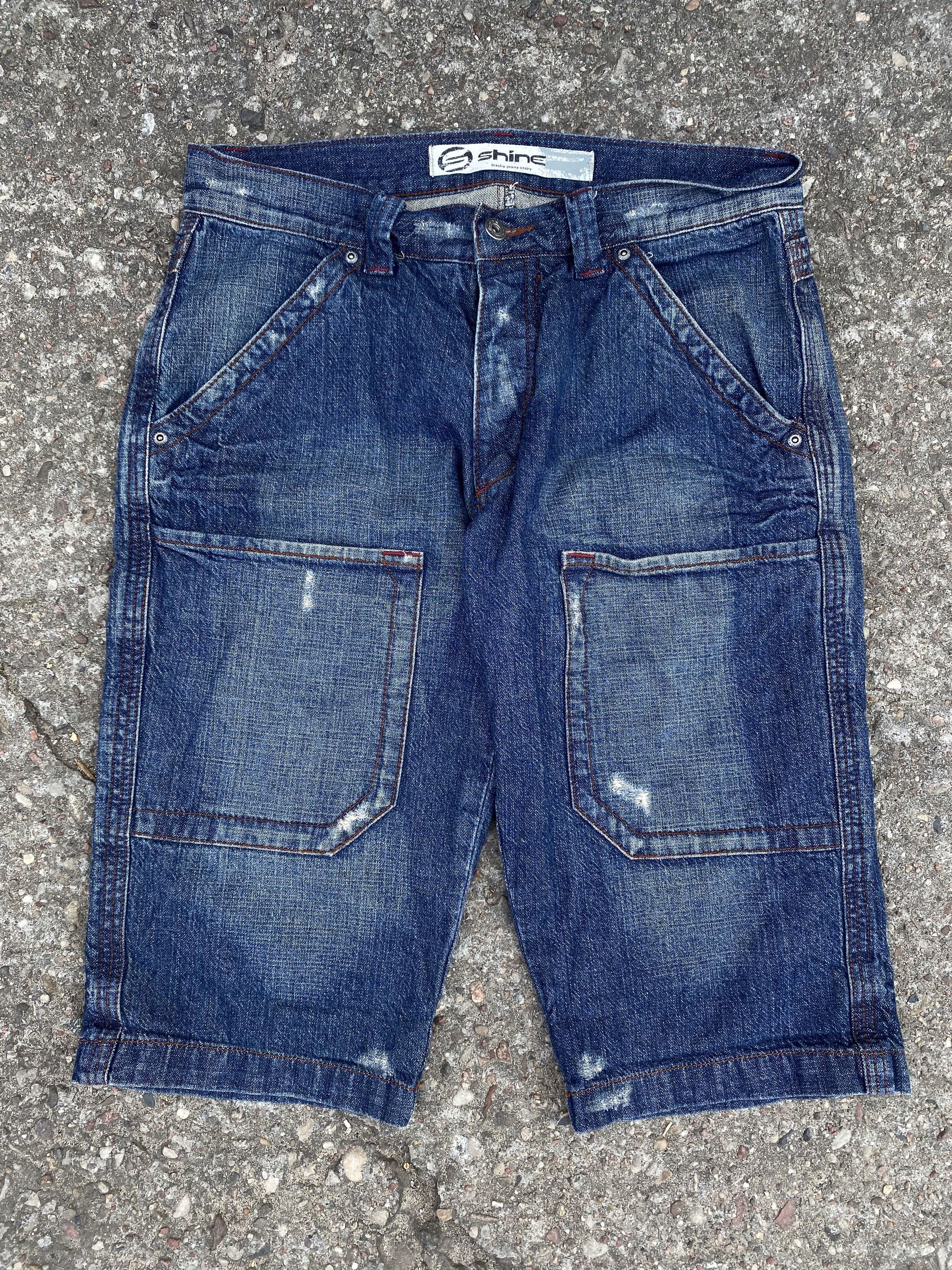 Rap Tees × Vintage Vintage Denim Pocket Shorts Y2K Size US 33 - 1 Thumbnail