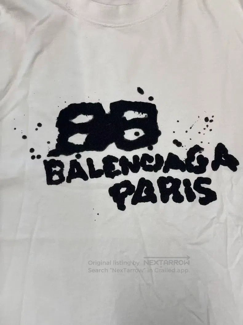 Other Balenciaga Letter Printed Round Neck Pullover Short Sleeve Size US XS / EU 42 / 0 - 3 Thumbnail