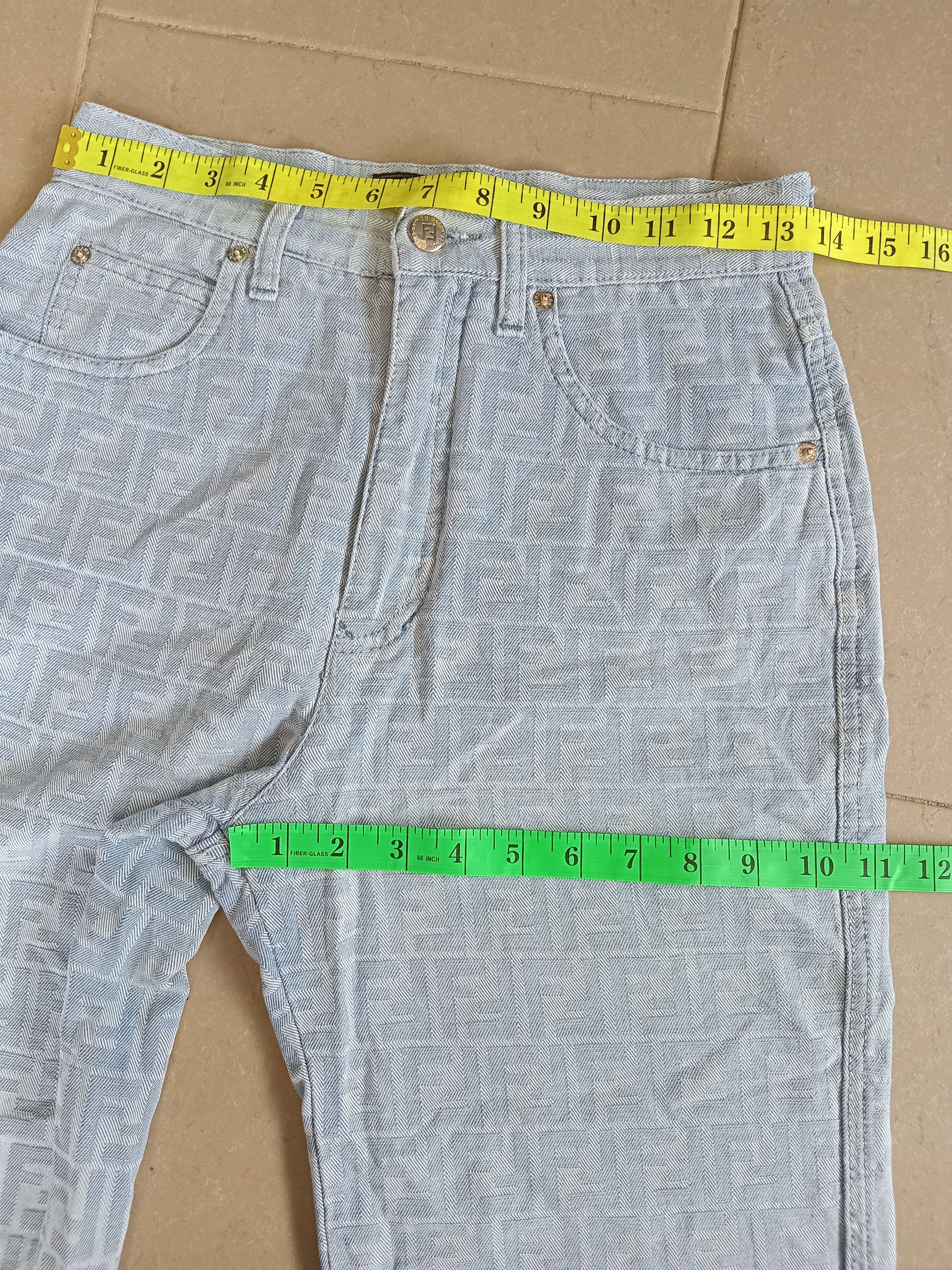 Fendi × Vintage Vtg Fendi Zucca Monogram Denim High Waist Jeans Size 26" / US 2 / IT 38 - 2 Thumbnail