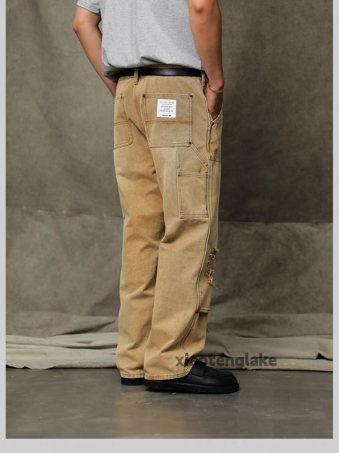 Jean × Vintage washed faded workwear carpenter damaged baggy jeans Size US 30 / EU 46 - 7 Thumbnail