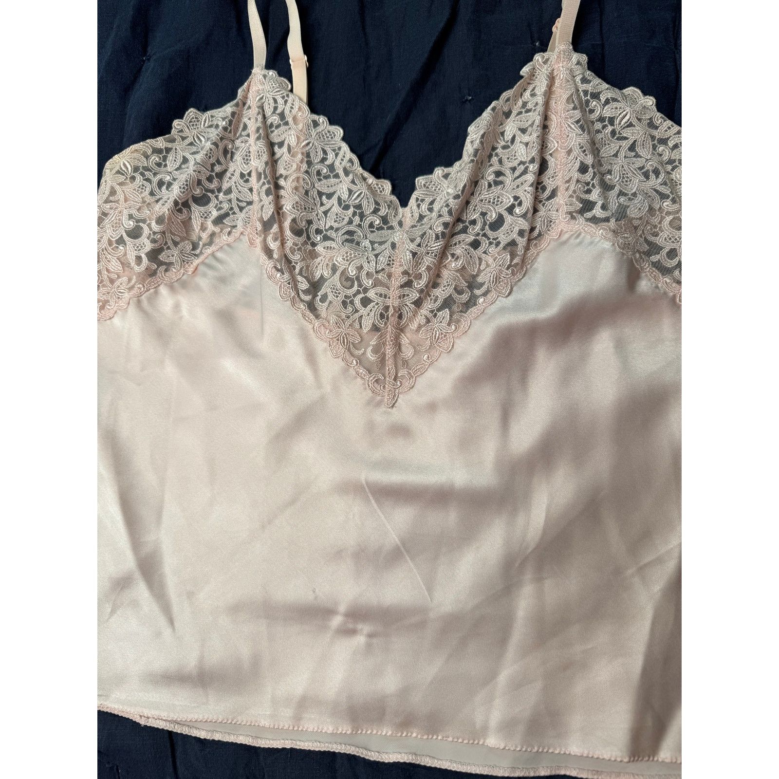 Vintage Vtg Wacoal Blush Pink Lace Camisole Japan Med Coquette Size M / US 6-8 / IT 42-44 - 12 Thumbnail