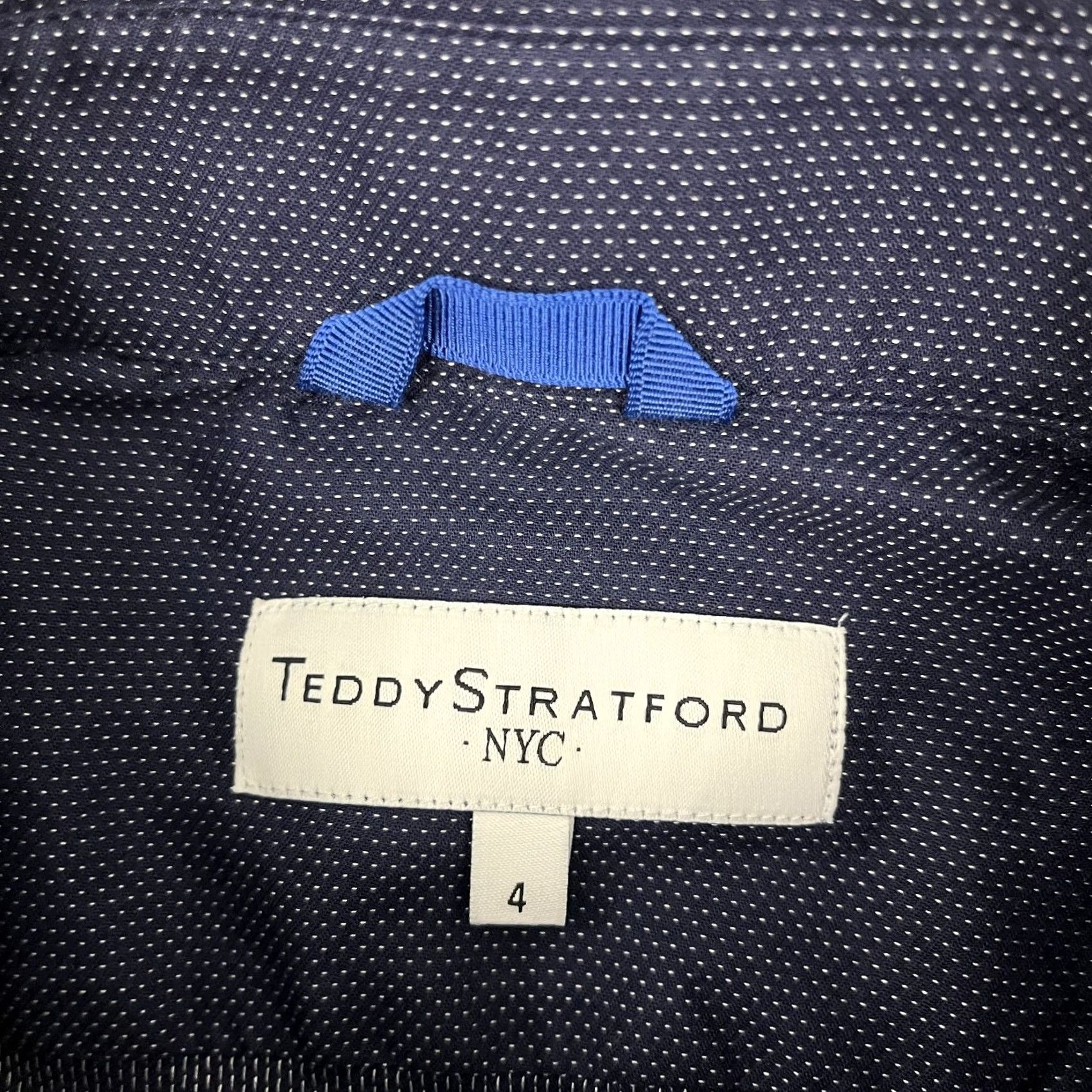 Vintage VINTAGE Teddy Stratford Shirt Mens L Blue Mid Zip Button Up Cotton Casual Pocket Size US L / EU 52-54 / 3 - 2 Thumbnail