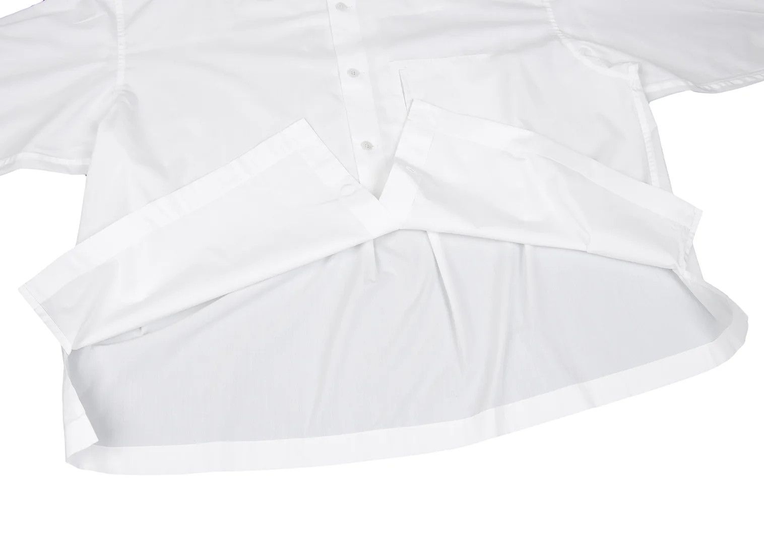 Issey Miyake Oversized Mao Collar Shirt in White Size US S / EU 44-46 / 1 - 13 Thumbnail