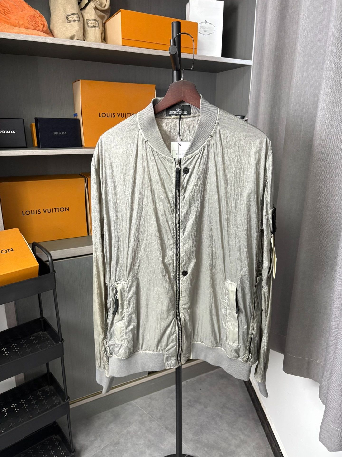 Stone Island Stone Island Silver Light Jacket XL Men Size US XL / EU 56 / 4 - 1 Thumbnail