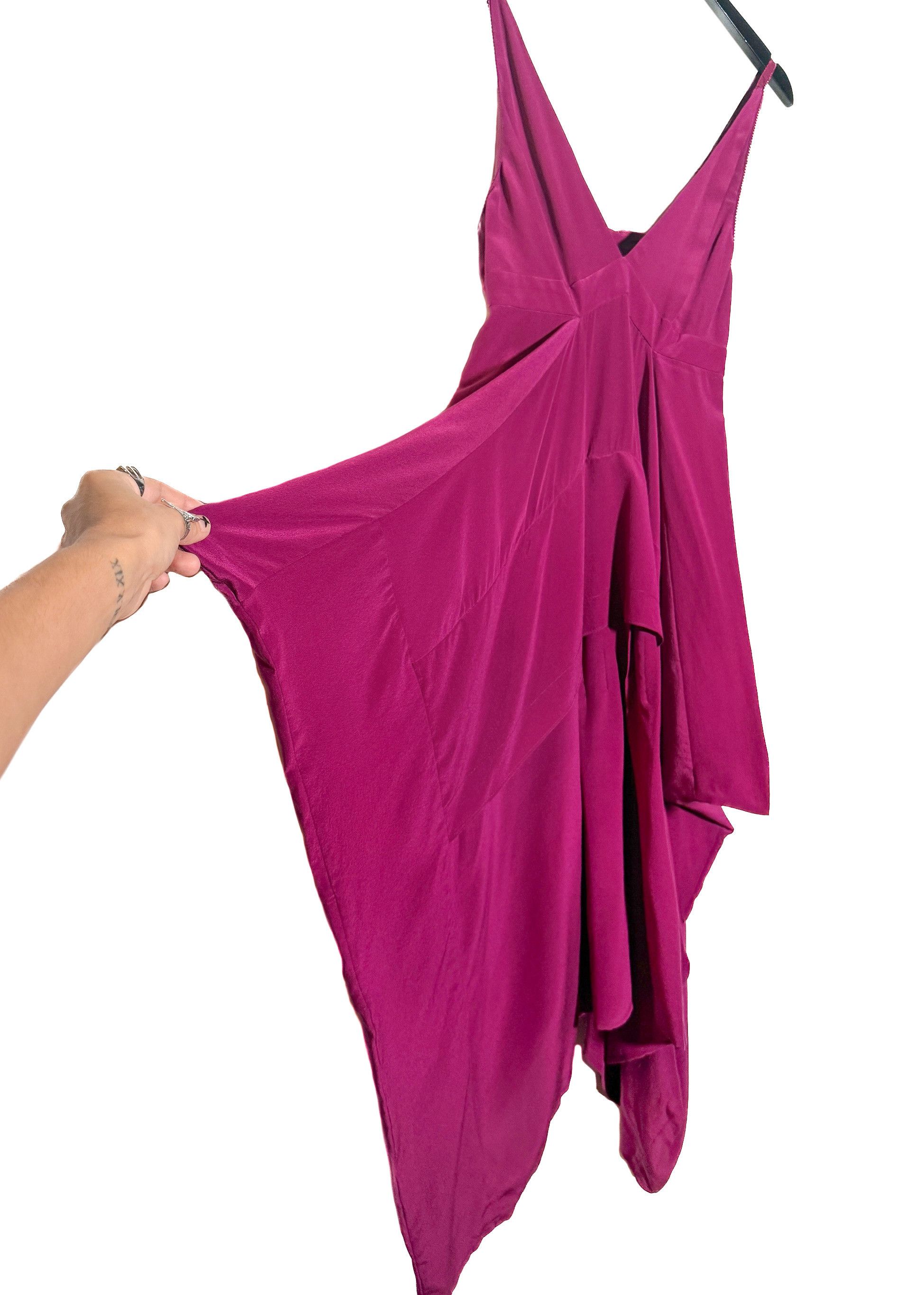 Balenciaga Balenciaga 2007 Magenta Silk Tank Dress Size M / US 6-8 / IT 42-44 - 3 Thumbnail