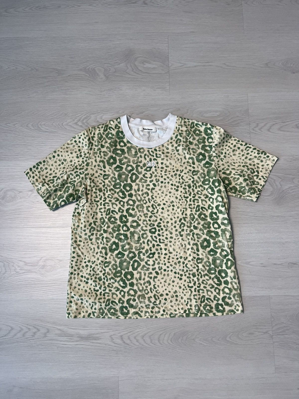 Wales Bonner Wales Bonner Logo-embroidered Leopard Print T-shirt Size US XL / EU 56 / 4 - 1 Thumbnail