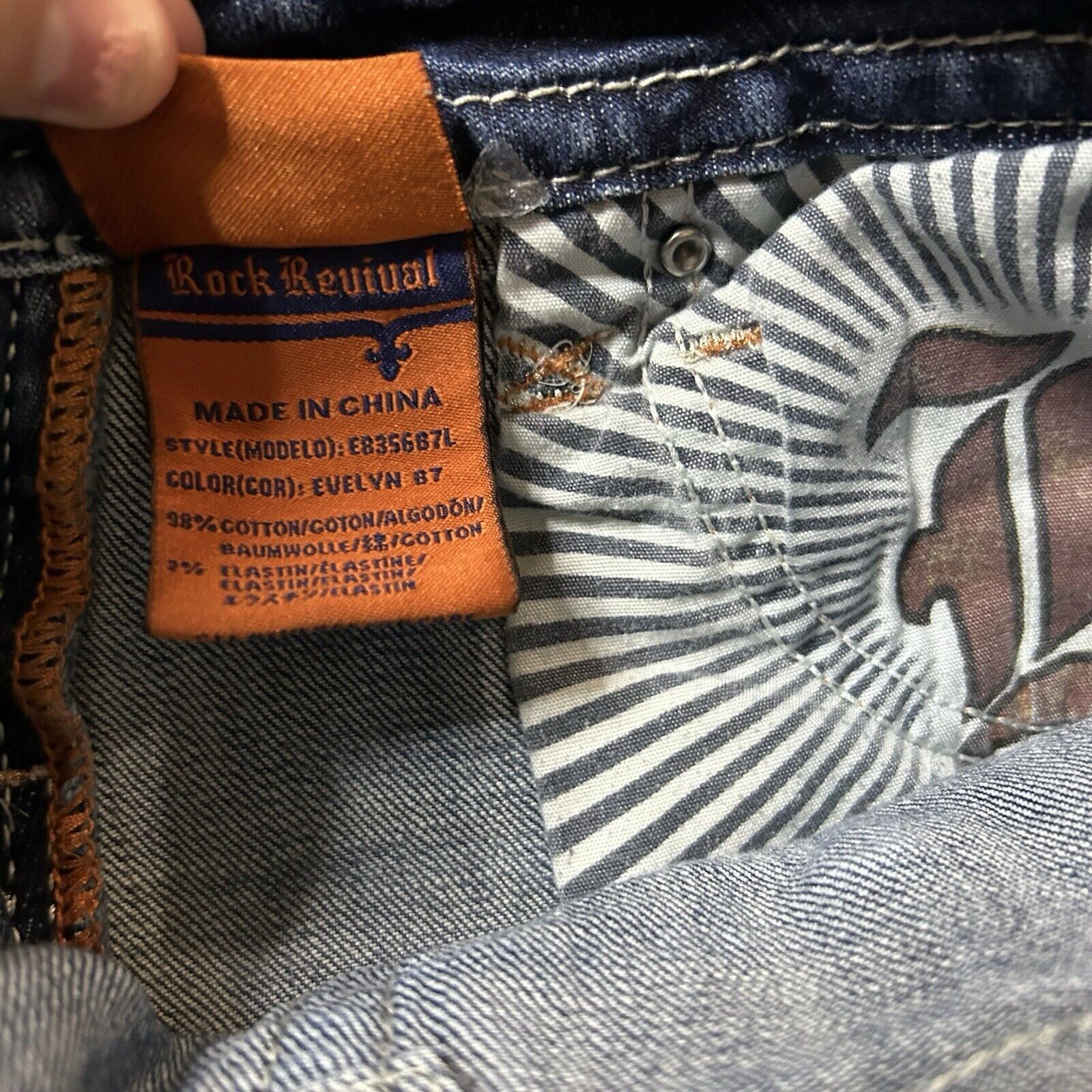 Rock Revival Rock Revival Women Evelyn Bt Cut Jeans Bling Women Size 27 Size 27" / US 4 / IT 40 - 7 Thumbnail